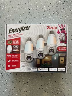 Energizer Light Bulb Security Camera 3 Pack Brand New