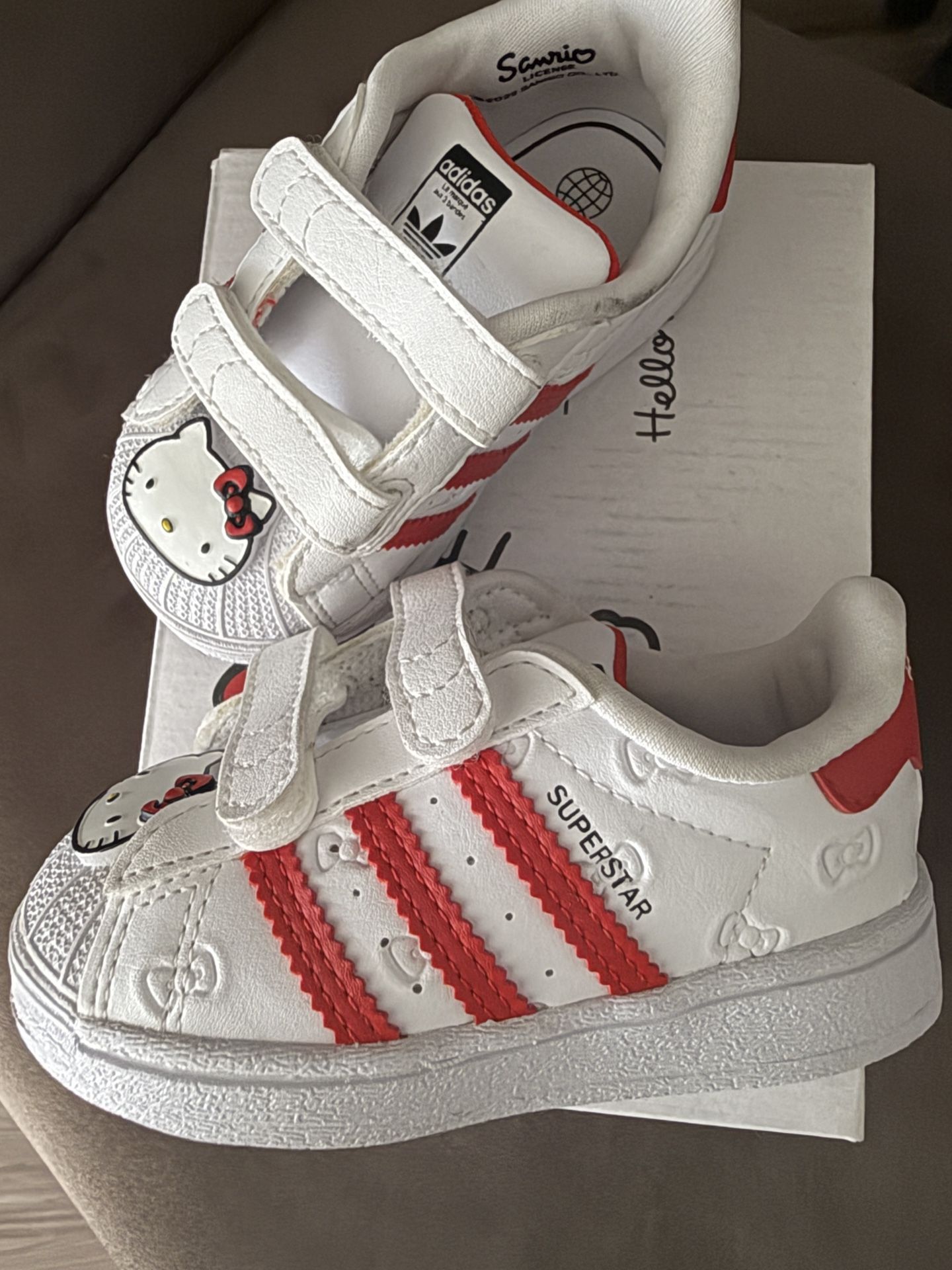 Hello Kitty Red/white Adidas Toddler Size 5c