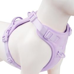 Lavender Dog Harness. Lightweight No Choke Dog Harness