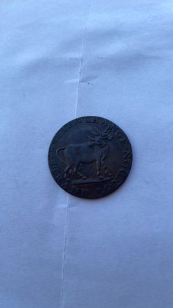 1795 Two headed cow English penny