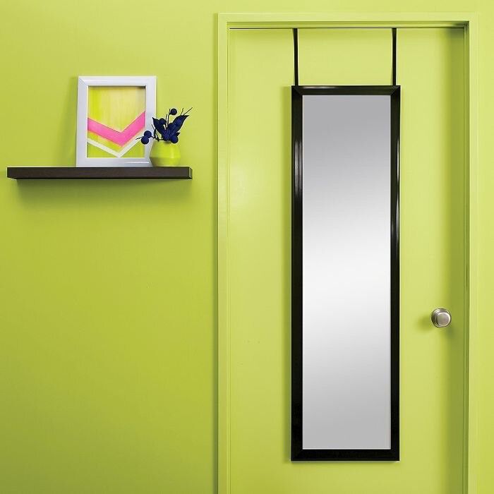 Target Over-the-Door / Wall Mounted Mirror. Luxe Black Finish. MSRP: $19.99