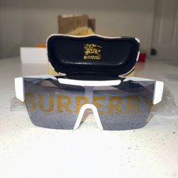 Authentic Burberry Shield Sunglasses- White Frame w/ Case