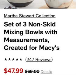 Set Of 3 Non Skid Mixing Bowls.