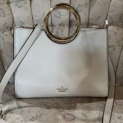GENTLY USED Kate Spade White/Gold Purse