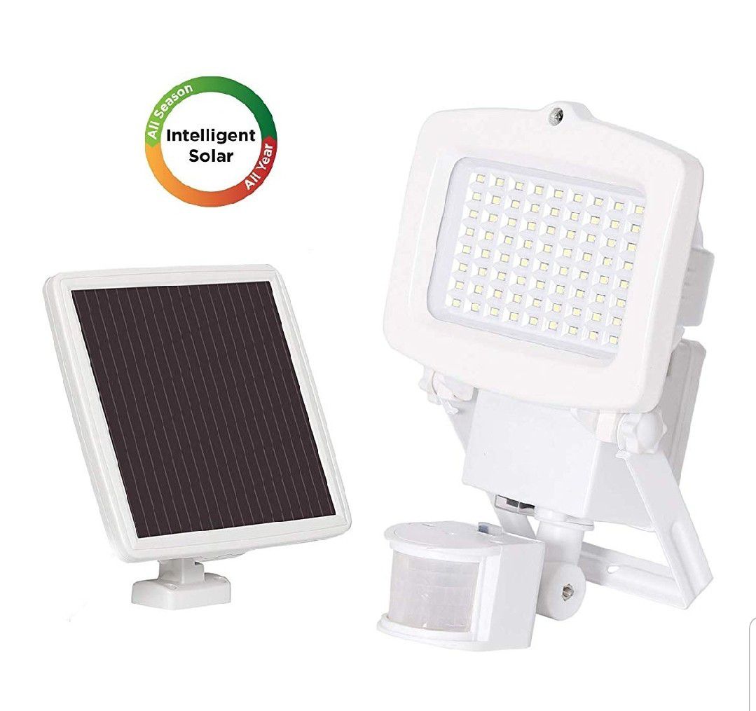 Solar Security Light, Motion Activated LED Outdoor Solar Flood Light, Weather Resistant, 39Feet Detection Distance