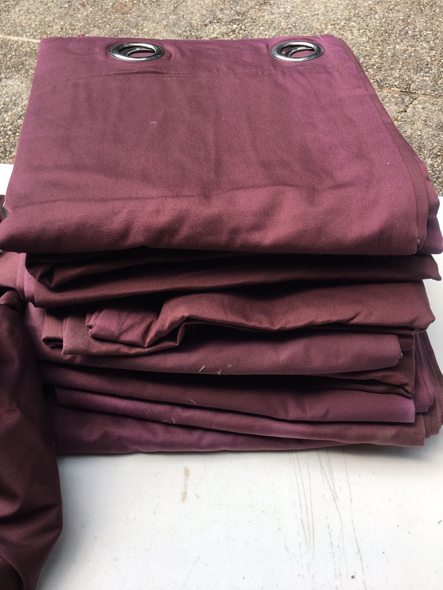 IKEA Merete burgundy grommet curtain panels - 10, SOLD Pending Pick Up