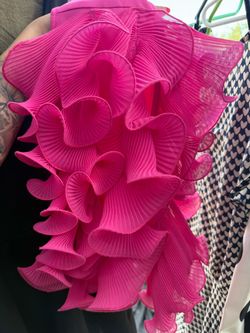 Pink Zara Ruffle Crop Women's Top