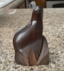 Wooden Seal Sculpture