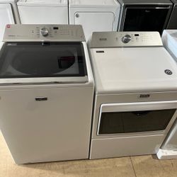 Maytag washer and dryer set glasstop load