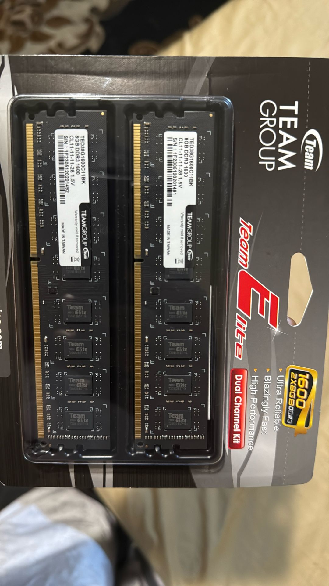 DDR3 Ram Teamgroup Elite