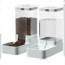 Gravity Pet Feeder and Water Dispenser Set, Automatic Dog Feeder and Dog Water Dispenser for Dogs Cats Pets Animals Large Capacity(3.8L) 🆕✅