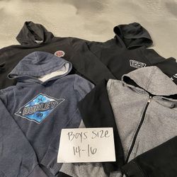 Big kid jackets and hoodies bundle