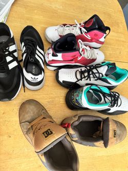 Sz 13 All Jordan’s, DC, And adidas. All worn some in great condition.