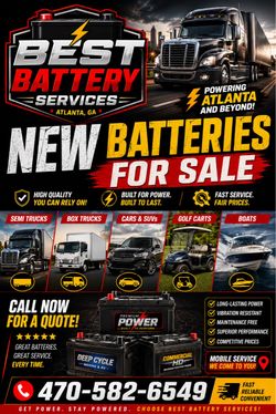 New batteries for sale local technician call for quotes