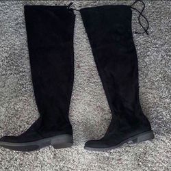 New Sz 11 Over The Knee Boots Black