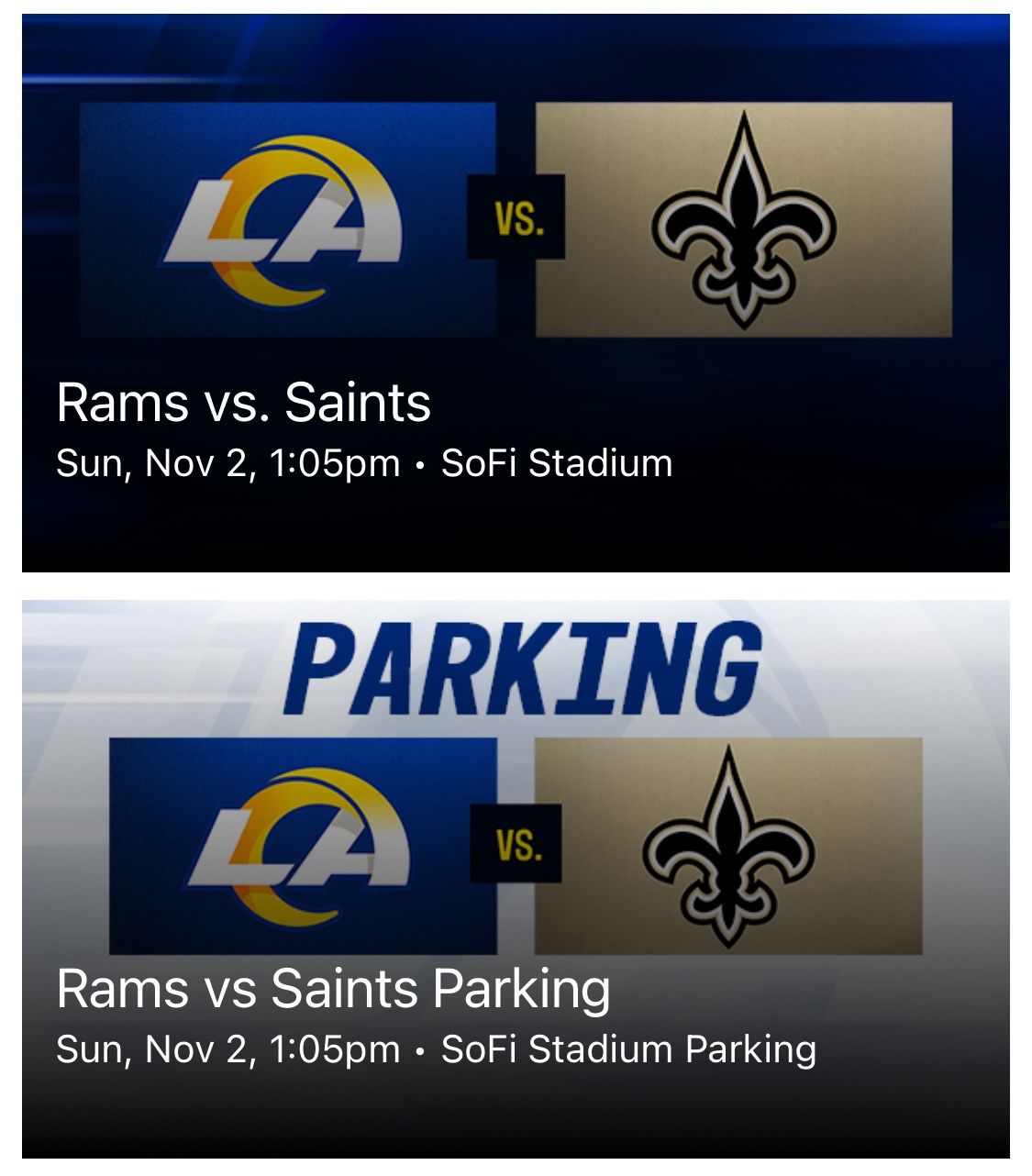 Rams vs Saints