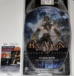 Dino Andrade Signed Arkham Asylum Scarecrow Action Figure Autograph JSA COA