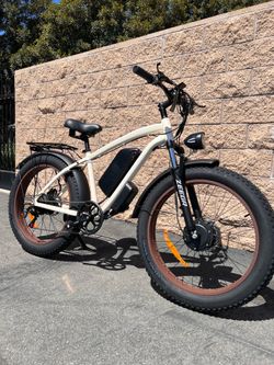FRONT SUSPENSION/2000/3000 Watt Dual Motor Mountain E-Bike, 38mph, Bluvall V1, Sand Or Black
