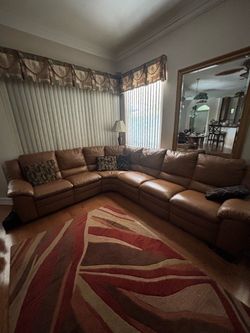 Natuzzi All leather 6 piece sectional with 4 recliners