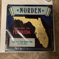 (4) genuine, Vintage Lake Whales Fl Crate, Lables