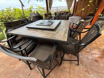 Costco  wicker 9-Piece Outdoor Dining Set