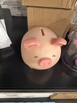 Piggy Bank for Girls, Small Cute Money Saving Bank, Unbreakable Vinyl Little Decoration Pig Coin Box, Mini Personalized Money Container for Kids, Todd