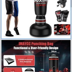 Freestanding Punching Bag With Gloves