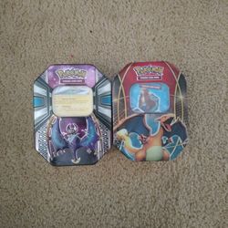 2 Pokemon Card Boxes Stacked With Pokemon Cards PRICE NEGOTIABLE 