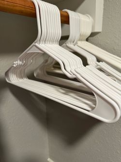 Container Store hangers (55 standard, 10 notched)