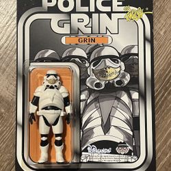 Rare Ron English Police Grin White Storm Trooper Signed/autograph 24/50 Toy