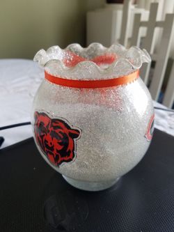 Bears glass candle holder