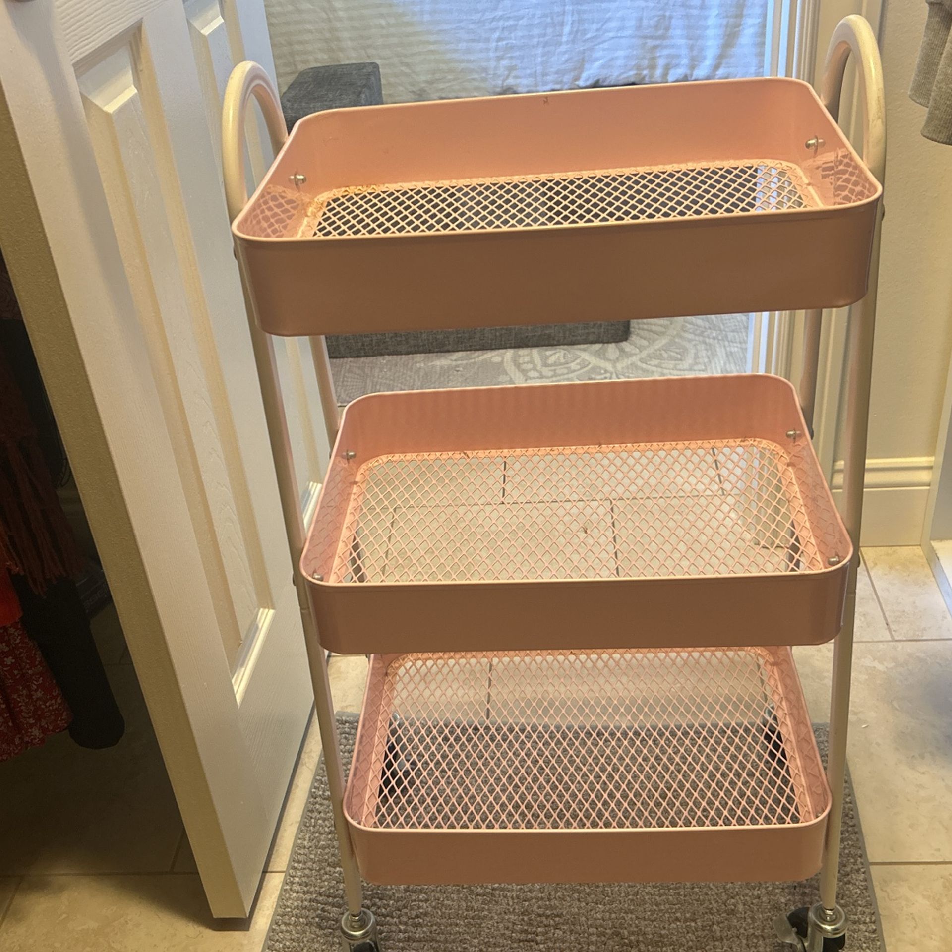 Pink storage Cart