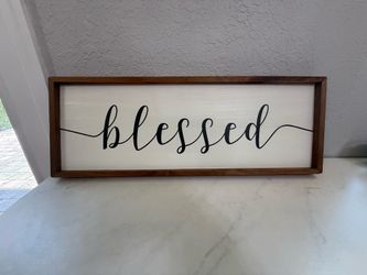 Wooden Blessed Sign