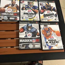 Their Playstation Two Games NBA Live Football ,Madden