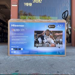43 “ Hisense smart 4K QLWD HDR TV