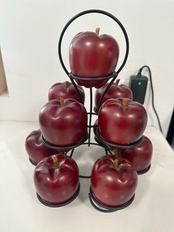 Wooden Apples, Fruit or cupcake holder