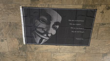 Anonymous Guy Fawkes Mask 3X5' Flag/ Wall Hang