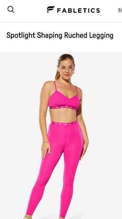 Fabletics YITTY PINK SPOTLIGHT shaping ruched leggings