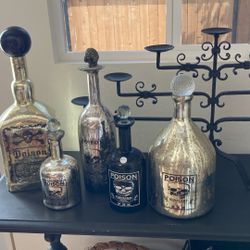 Halloween Glass Bottle Decor