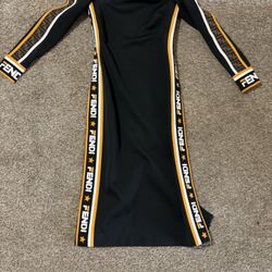 Fendi Black Fendi Mania Off-The-Shoulder Dress Fendi