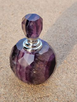 Large Rainbow Fluorite Perfume Bottle