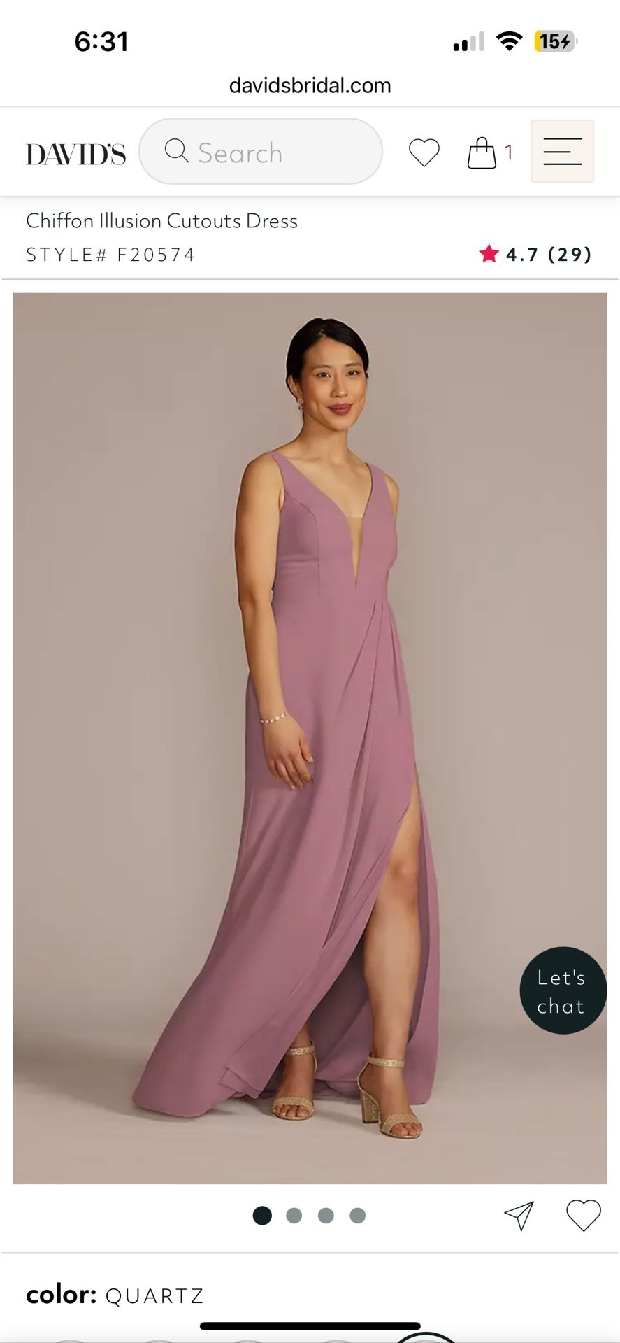 Pink Quartz Davids Bridal Bridesmaid Dress Size 12