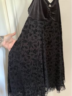 Black velvet/lace dress