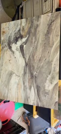 "Enigma" by Albena Hristova Large Framed Abstract Art - World Market 36x36  $25 obo