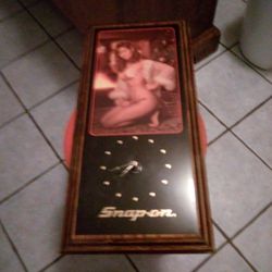 1980's Snap On Wall Plaque Pin Up Christmas Clock