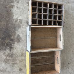 Antique soda boxes