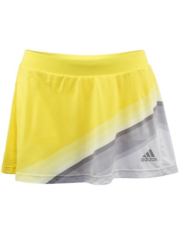 Adidas Women`s Adizero Tennis Skort Vivid Yellow/Tech Grey size L