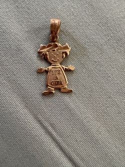 Gold girl figure