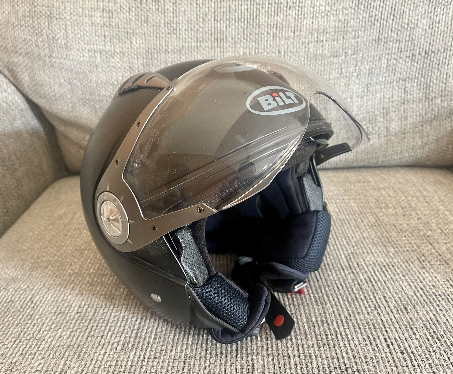 BILT Pilot Open-Face Motorcycle Helmet - M, Gloss Black BILT Pilot