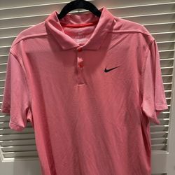Nike Golf Dri Fit Men's Athletic Classic Blue Polo Size Large